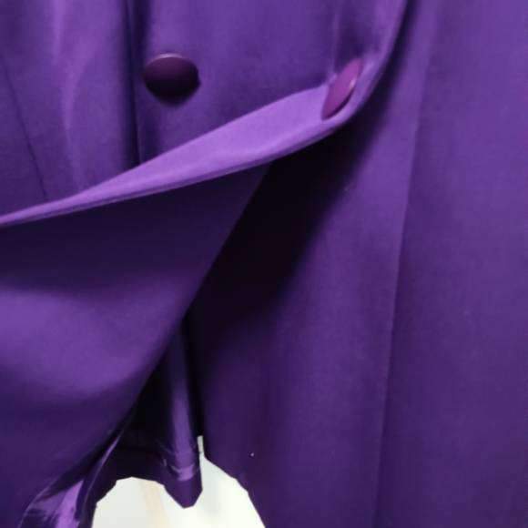 CLEARANCE SALE!! Vintage Purple Double-Breasted Coat Dress - Picture 6 of 14